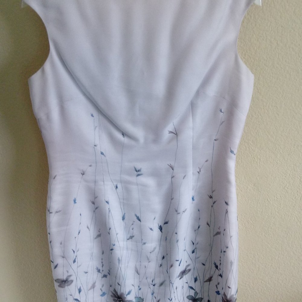Laundry Ice Blue Silk Cocktail Dress